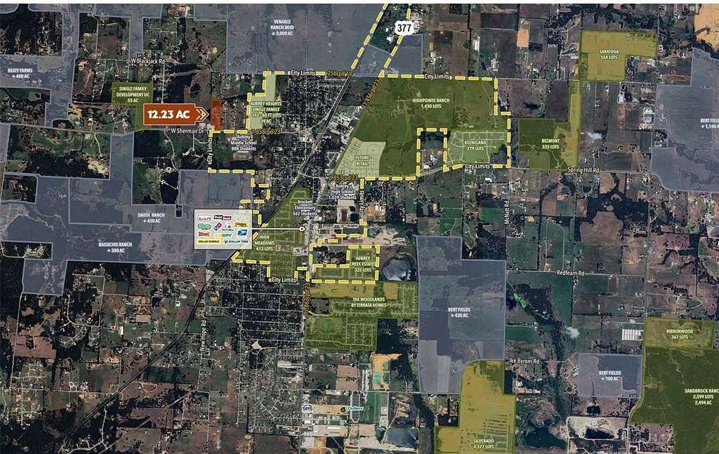 12.2 Acres of Land for Sale in Aubrey, Texas