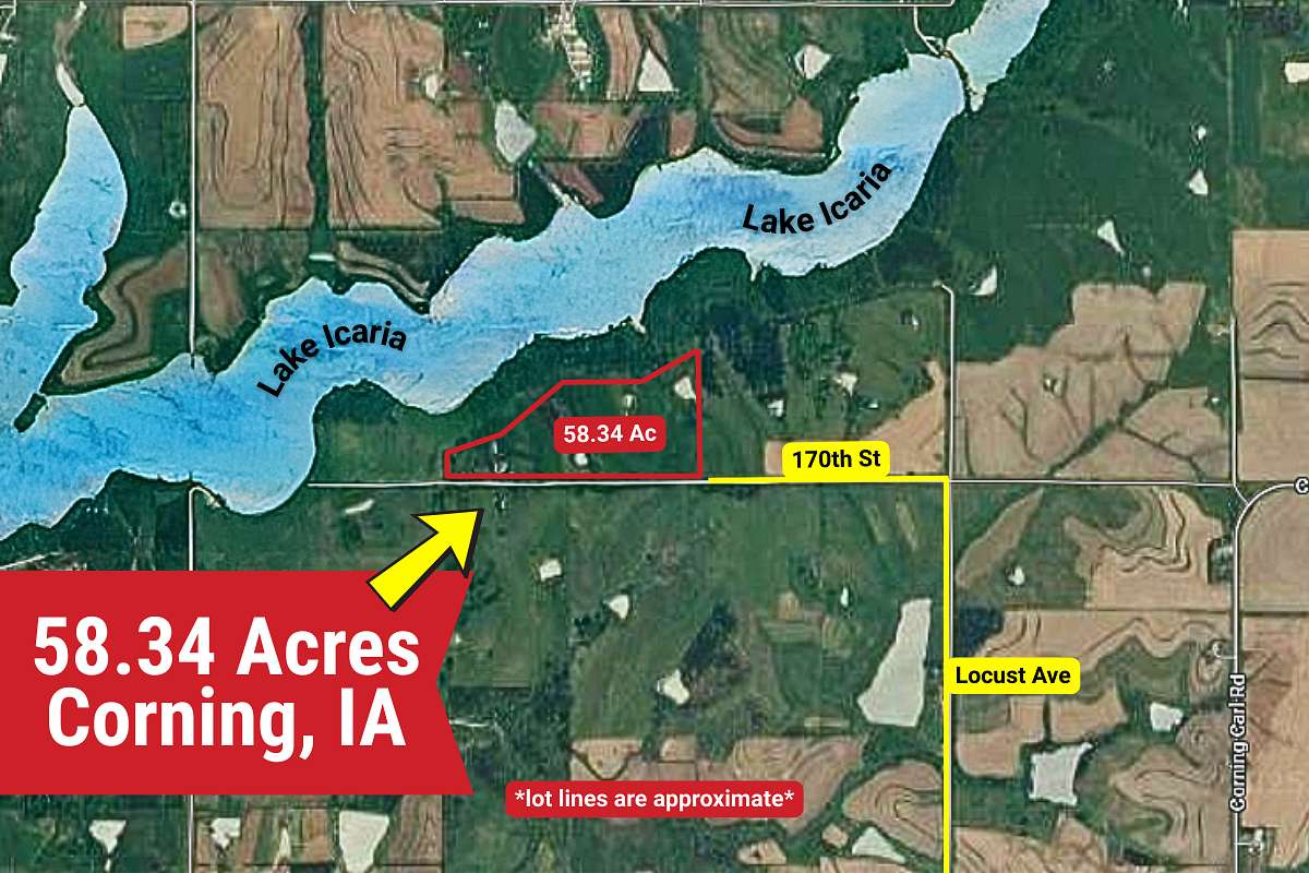 58.3 Acres of Land for Sale in Corning, Iowa
