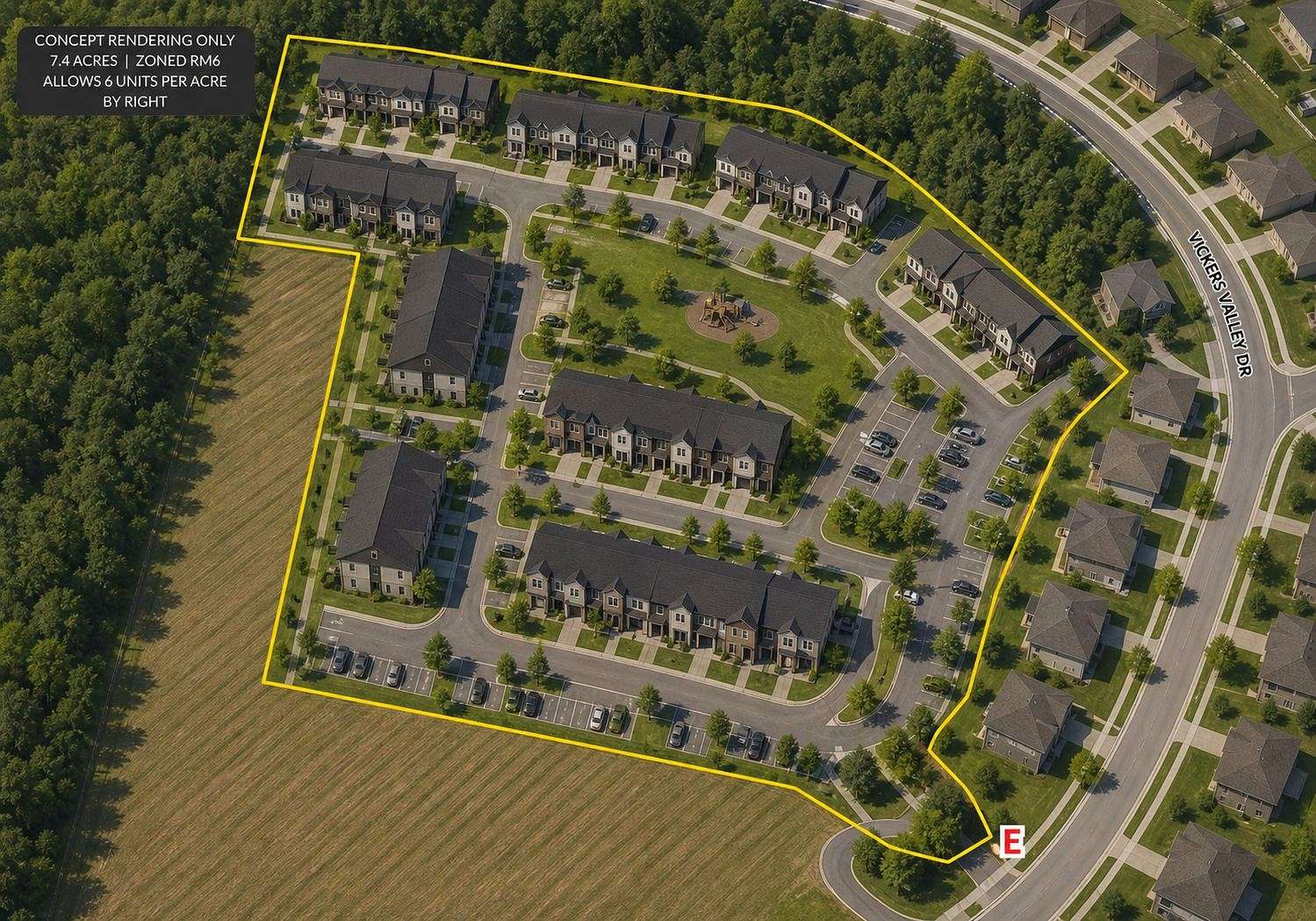 7.4 Acres of Commercial Land for Sale in Antioch, Tennessee