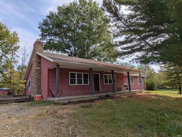 27.2 Acres of Land with Home for Sale in Monroe City, Indiana