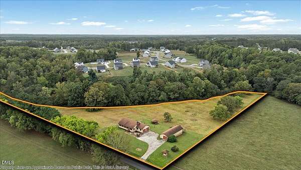 6.3 Acres of Residential Land with Home for Sale in Clayton, North Carolina