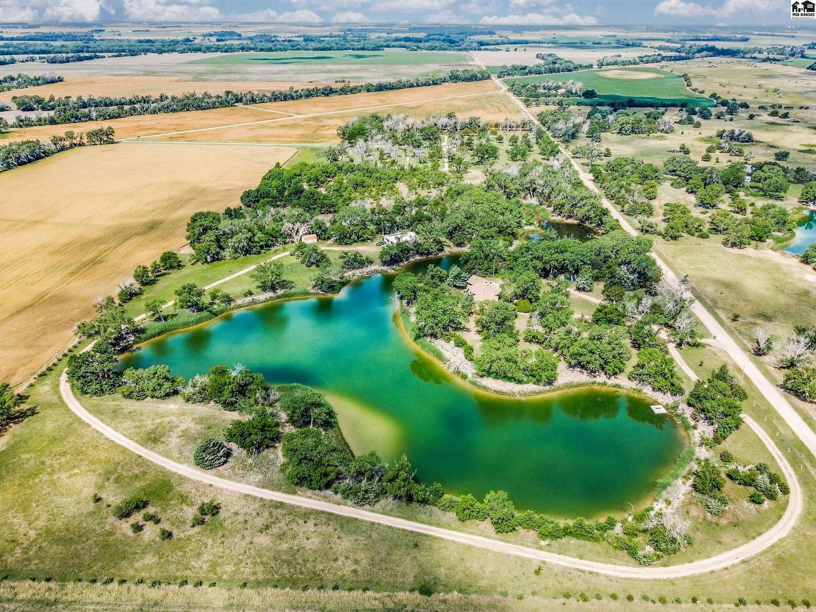 24.3 Acres of Agricultural Land with Home for Sale in Nickerson, Kansas