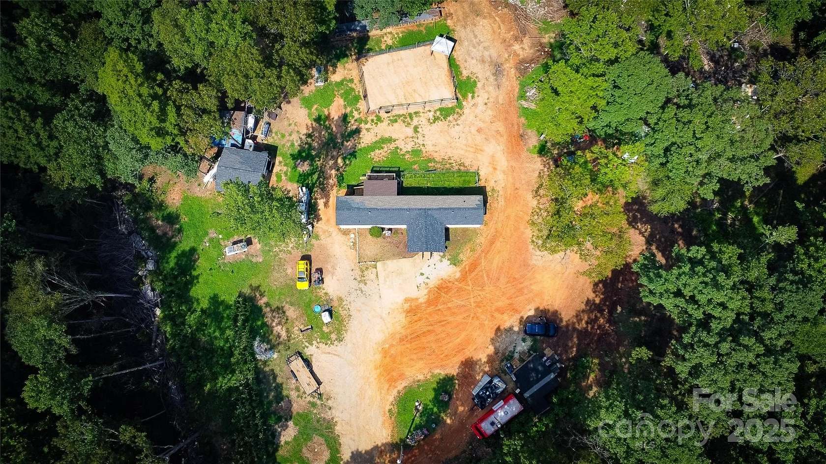 6.14 Acres of Residential Land with Home for Sale in Bessemer City, North Carolina