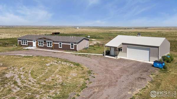 10 Acres of Land with Home for Sale in Briggsdale, Colorado