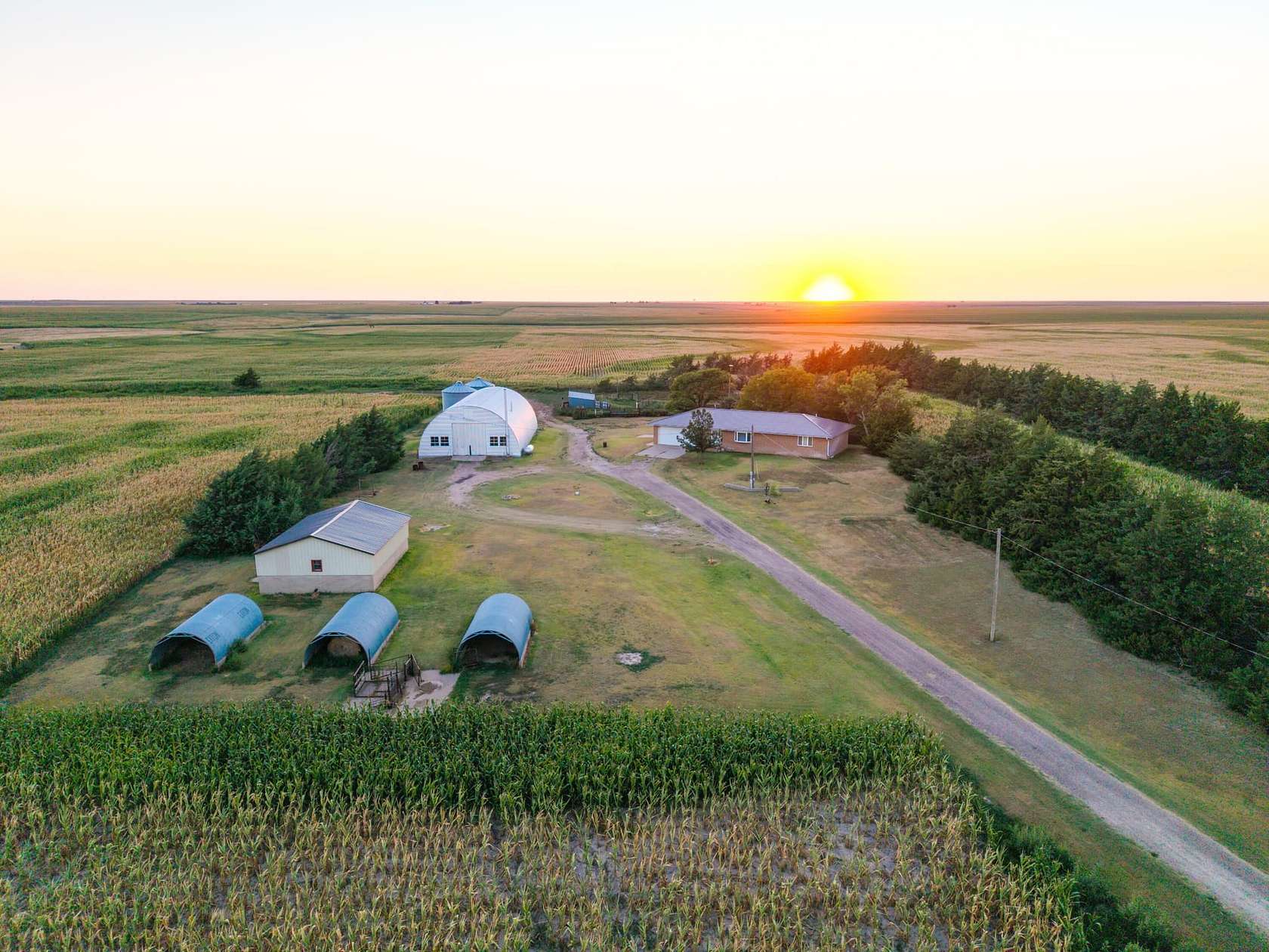 82 Acres of Agricultural Land with Home for Sale in Oakley, Kansas