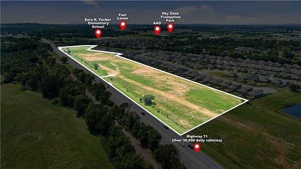 17.9 Acres of Land for Sale in Lowell, Arkansas