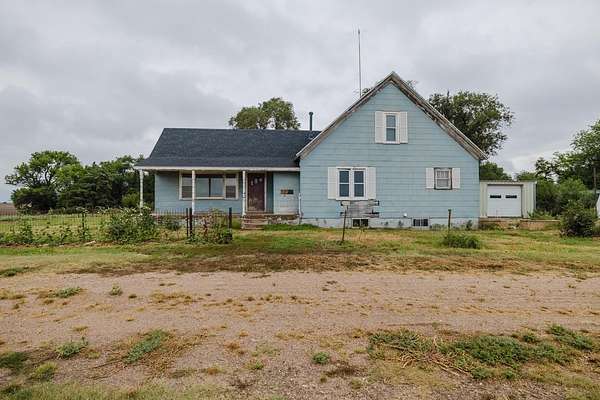 10.2 Acres of Land with Home for Auction in Stafford, Kansas