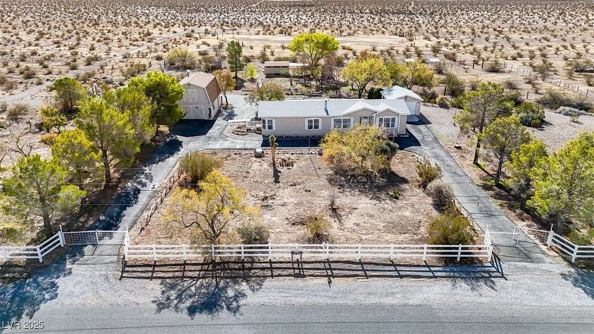 4.8 Acres of Residential Land with Home for Sale in Pahrump, Nevada