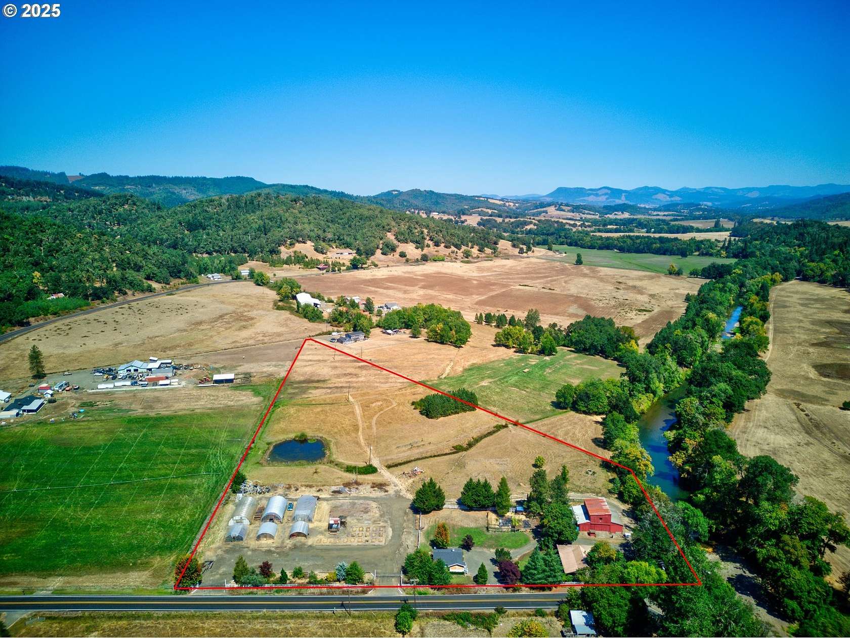 9.78 Acres of Residential Land with Home for Sale in Oakland, Oregon