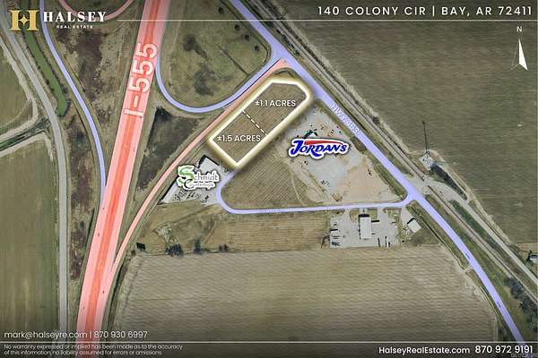 1.1 Acres of Commercial Land for Sale in Bay, Arkansas