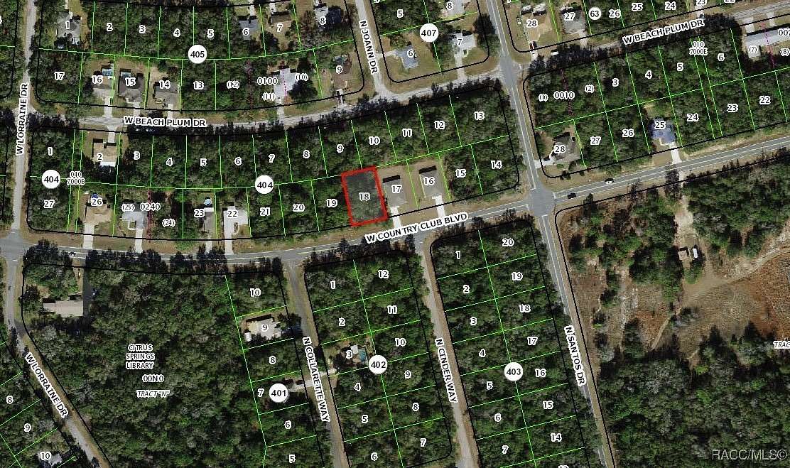 0.23 Acres of Residential Land for Sale in Citrus Springs, Florida