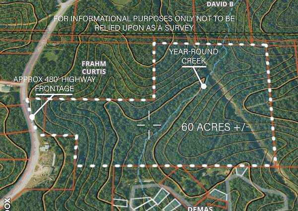 60 Acres of Recreational Land for Sale in Hardy, Arkansas