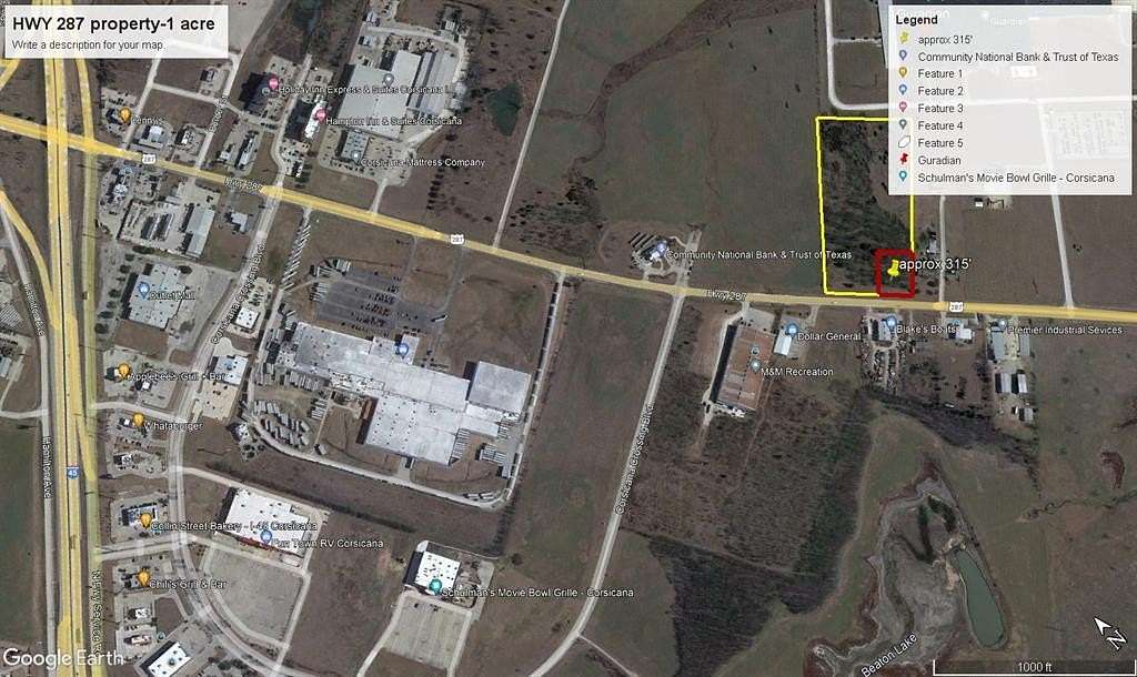 1 Acre of Commercial Land for Sale in Corsicana, Texas