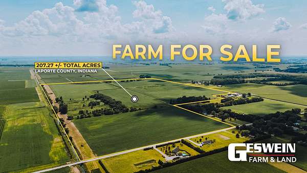 207 Acres of Recreational Land & Farm for Sale in Hanna, Indiana