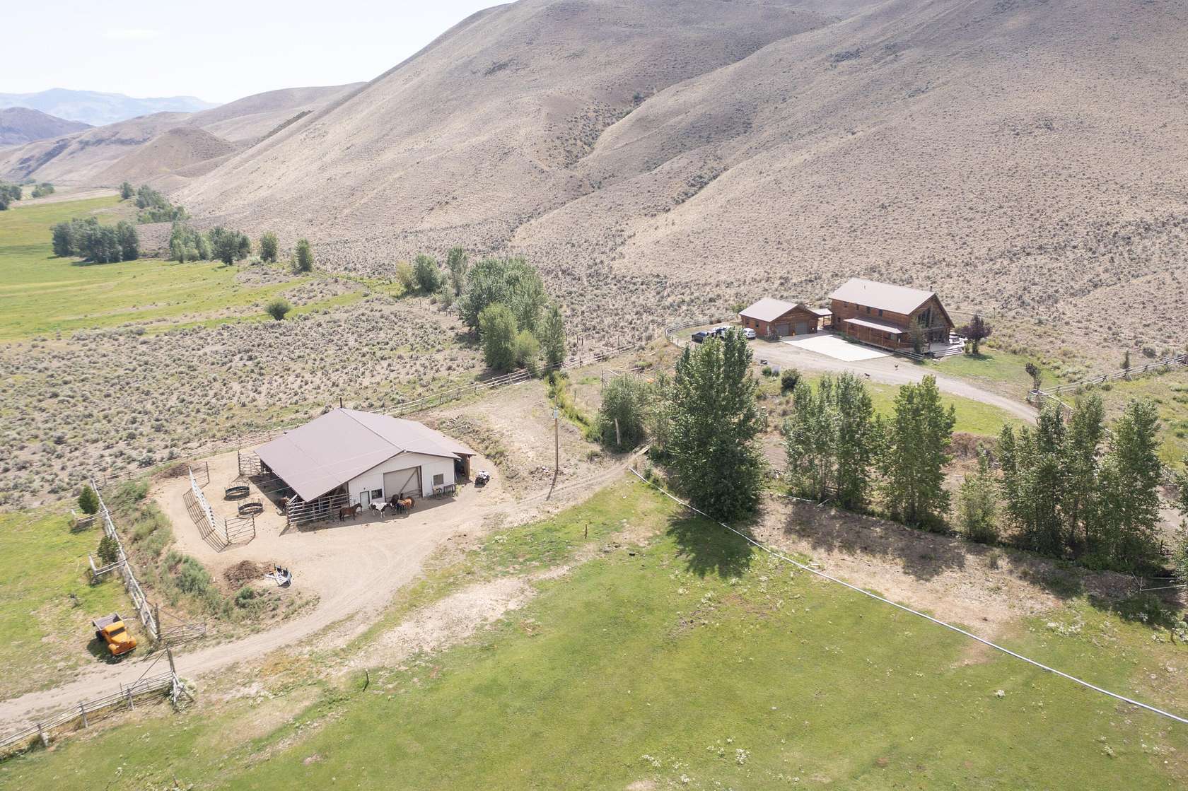 44.8 Acres of Agricultural Land with Home for Sale in Challis, Idaho