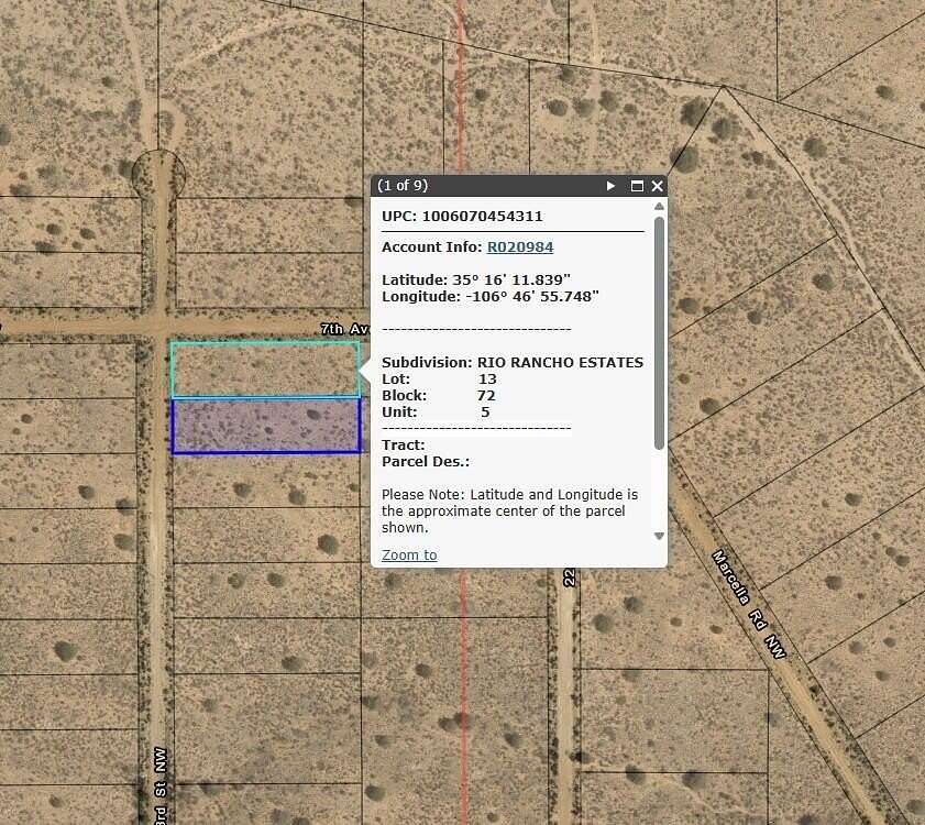 1 Acre of Land for Sale in Rio Rancho, New Mexico