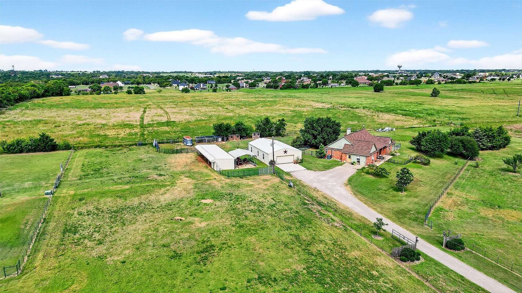 7 Acres of Land with Home for Sale in Gunter, Texas