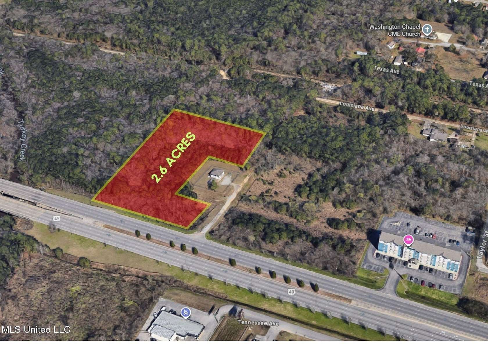 2.6 Acres of Commercial Land for Sale in Gulfport, Mississippi