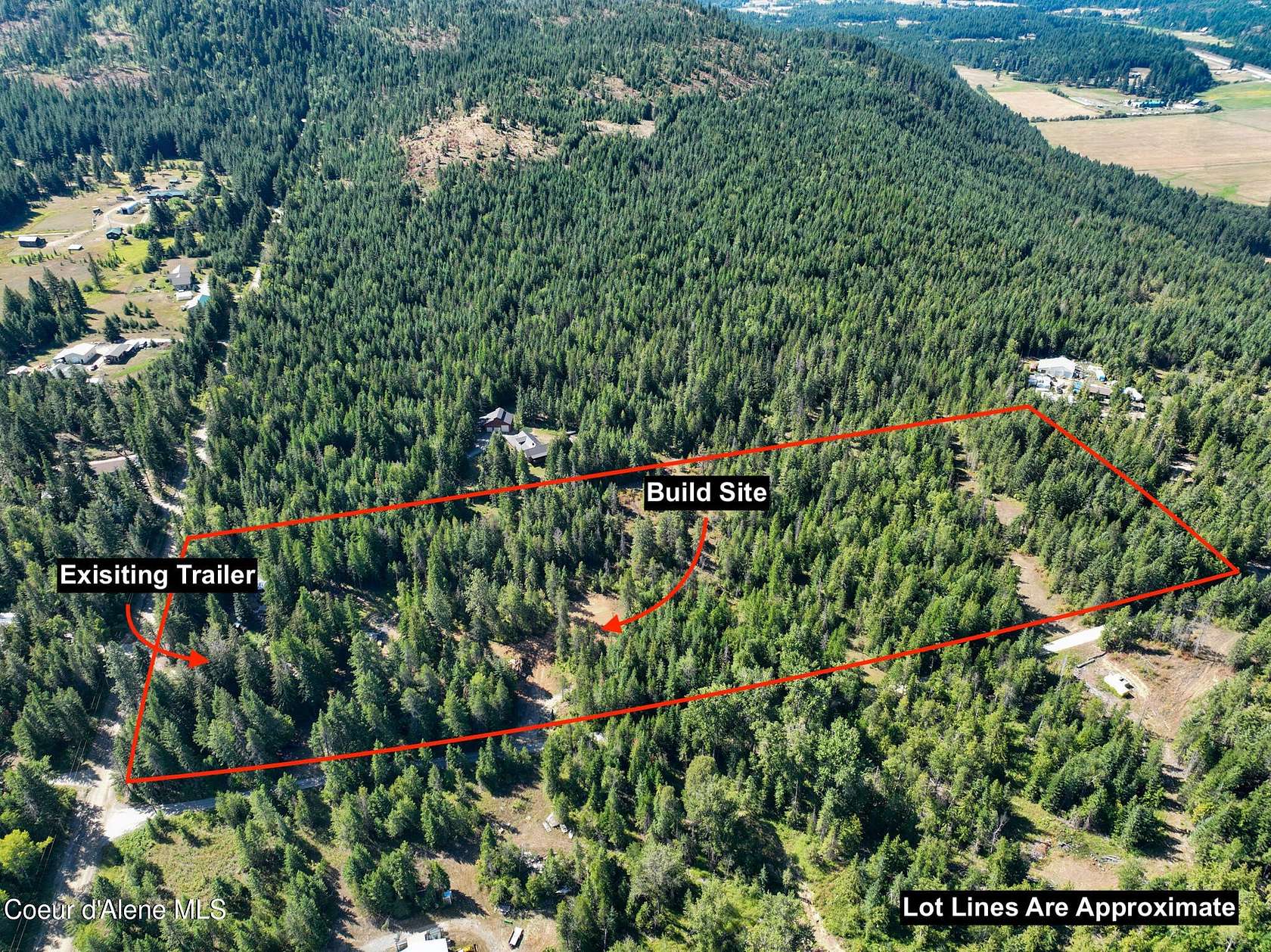10 Acres of Recreational Land with Home for Sale in Cocolalla, Idaho