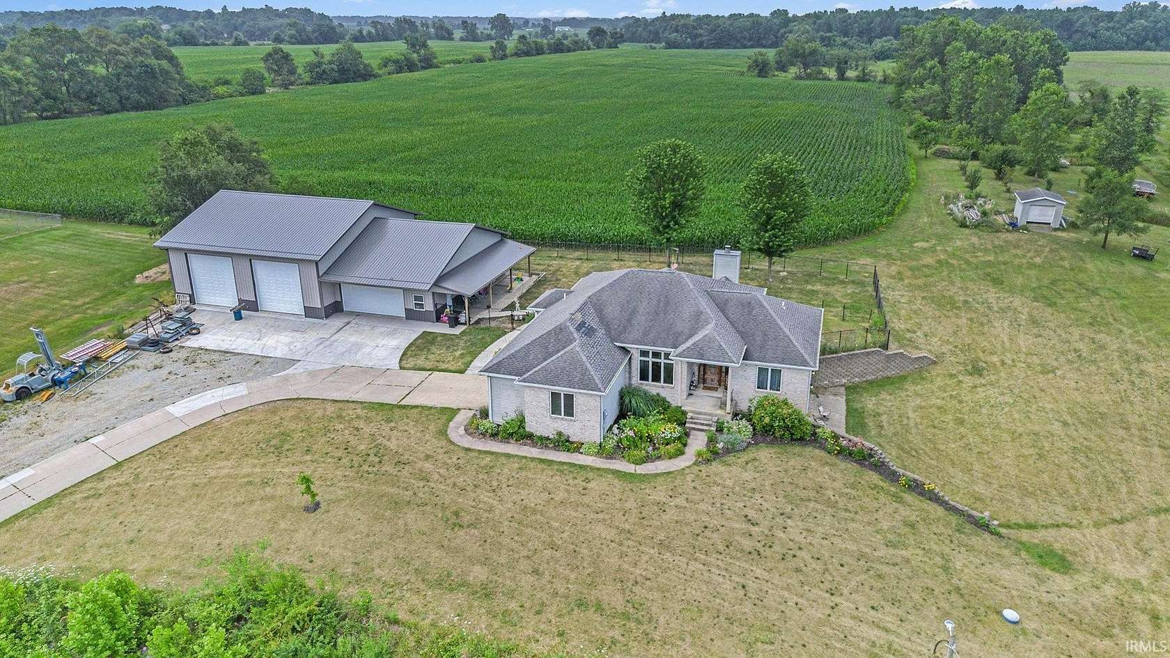 19.1 Acres of Recreational Land with Home for Sale in Warsaw, Indiana