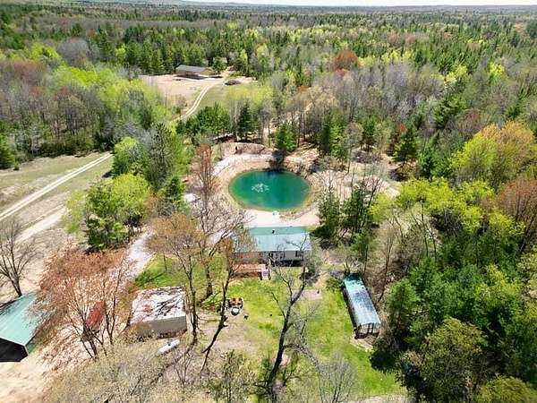 4 Acres of Residential Land with Home for Sale in Luther, Michigan