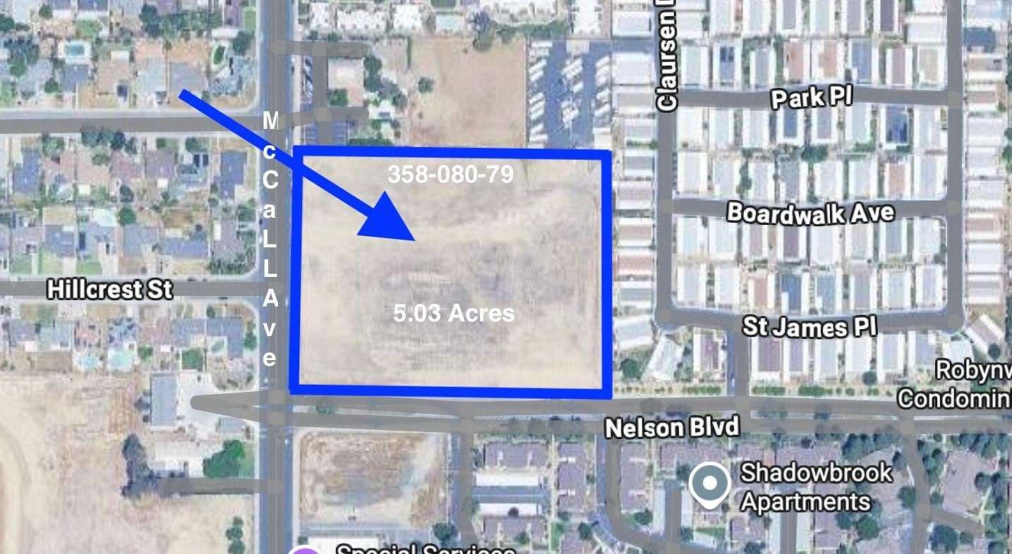 5 Acres of Commercial Land for Sale in Selma, California