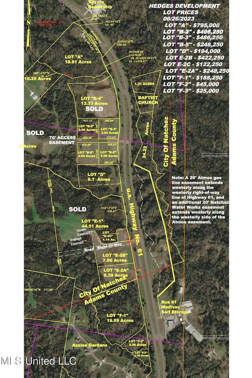 3.54 Acres of Commercial Land for Sale in Natchez, Mississippi