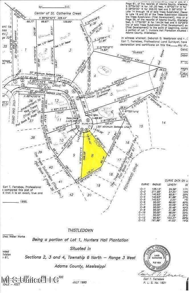 0.5 Acres of Residential Land for Sale in Natchez, Mississippi