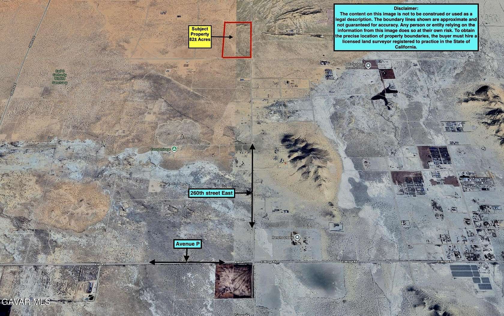 82.2 Acres of Land for Sale in Lancaster, California