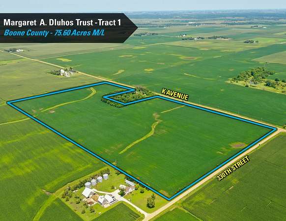 75.6 Acres of Agricultural Land for Auction in Woodward, Iowa