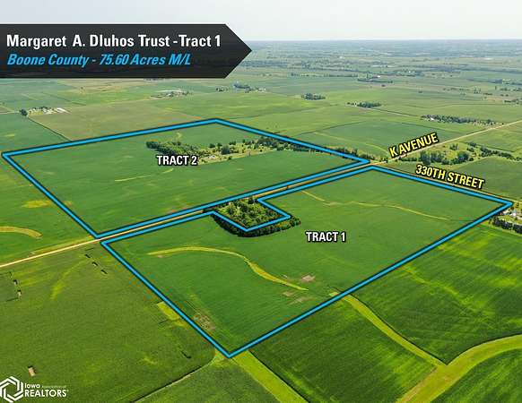 75.6 Acres of Agricultural Land for Sale in Woodward, Iowa