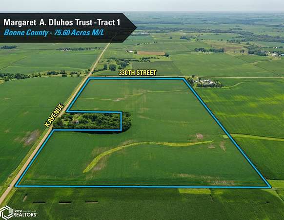 75.6 Acres of Agricultural Land for Auction in Woodward, Iowa