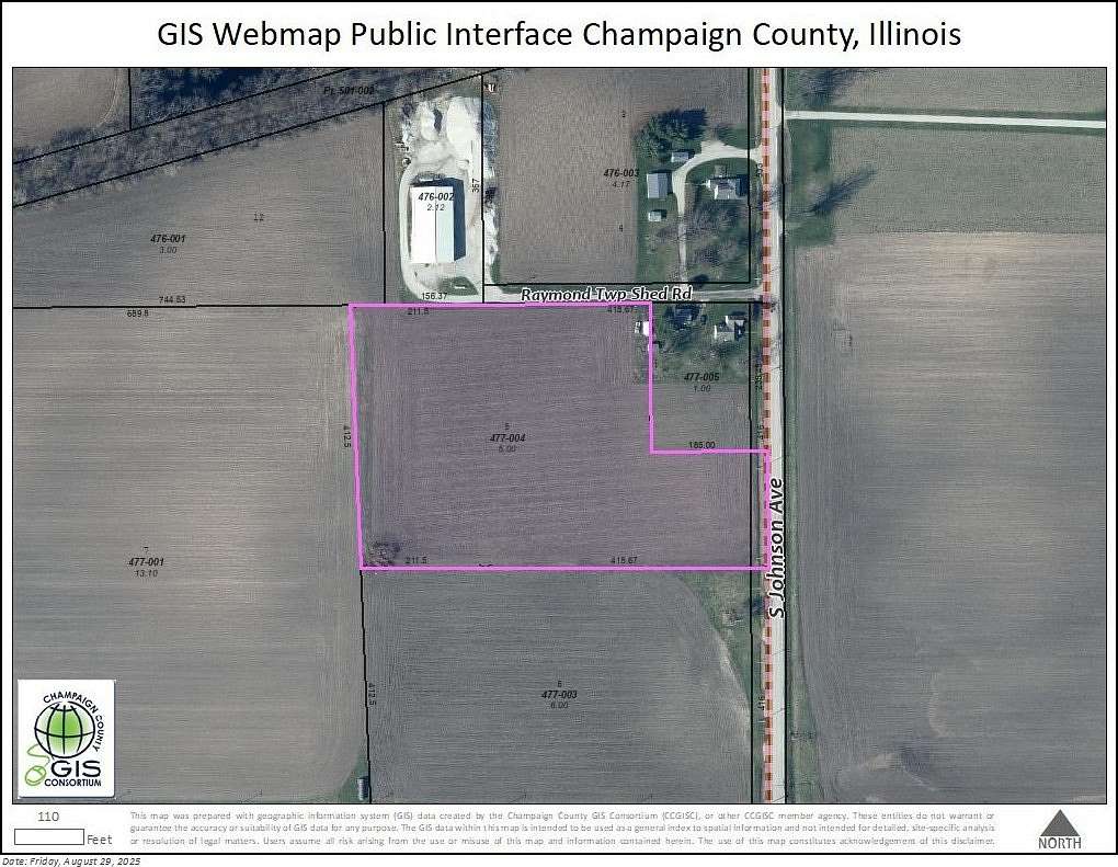 5 Acres of Land for Sale in Longview, Illinois