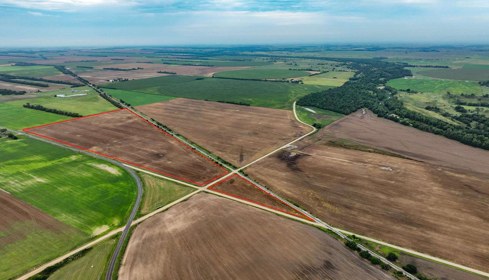 53 Acres of Recreational Land & Farm for Sale in Raymond, Kansas