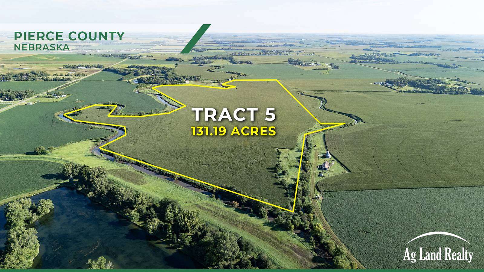 131 Acres of Agricultural Land for Sale in Pierce, Nebraska