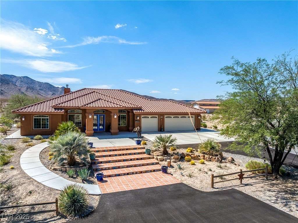 4.9 Acres of Residential Land with Home for Sale in Pahrump, Nevada