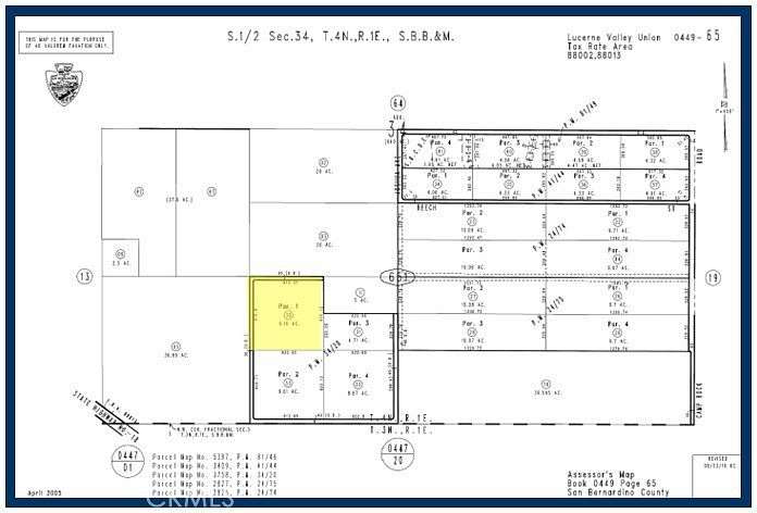 9.16 Acres of Land for Sale in Lucerne Valley, California