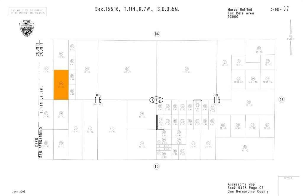 20 Acres of Land for Sale in Boron, California