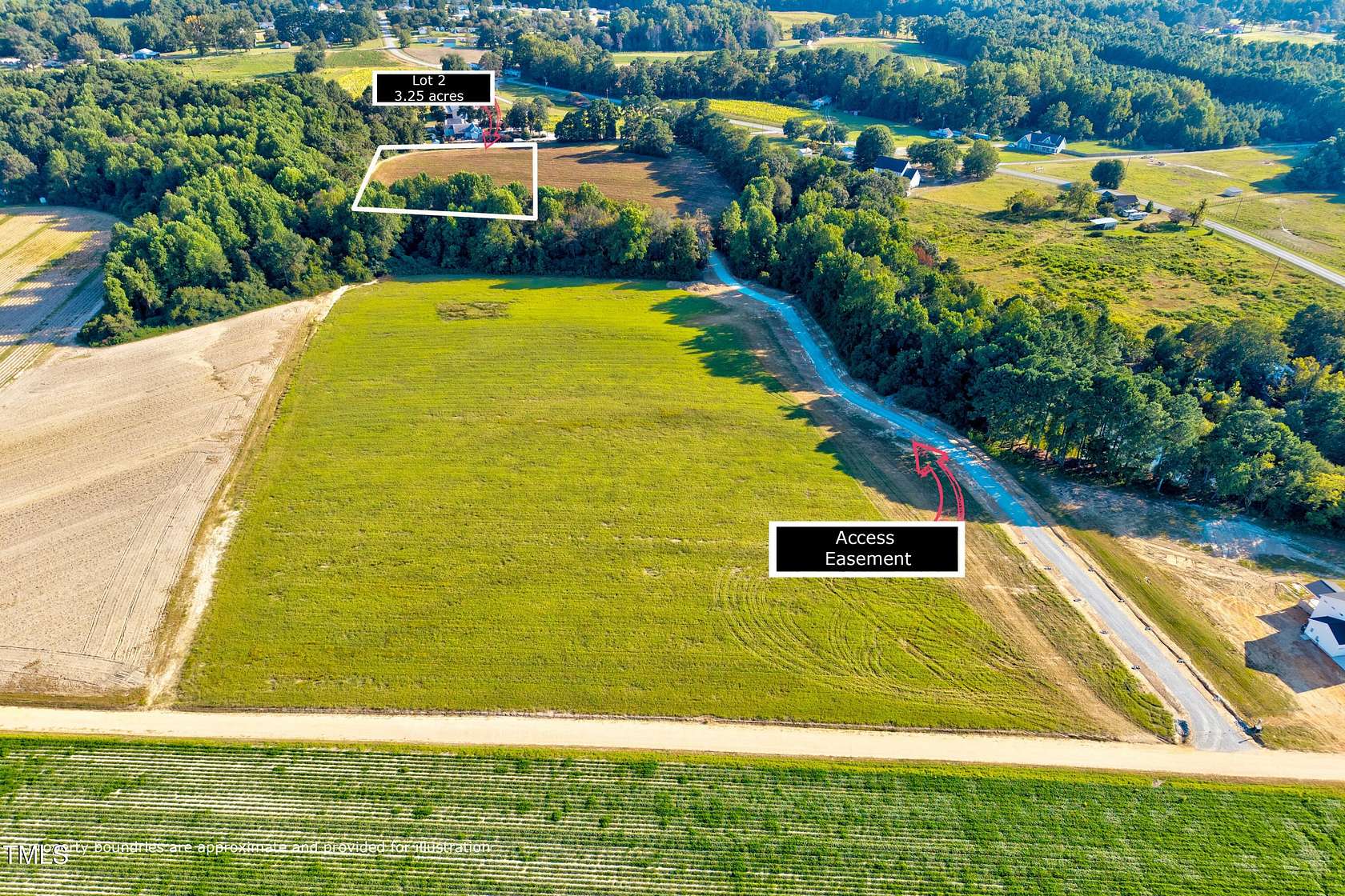 3.25 Acres of Residential Land for Sale in Willow Spring, North Carolina