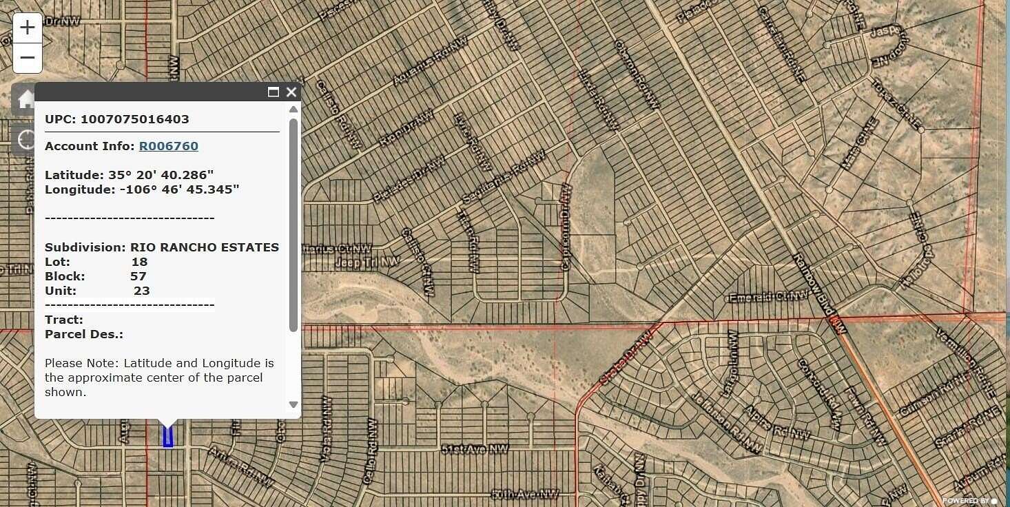 1 Acre of Land for Sale in Rio Rancho, New Mexico