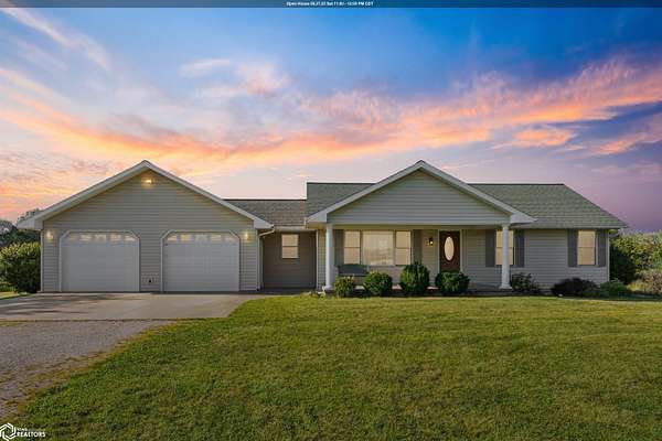 11.2 Acres of Land with Home for Sale in West Point, Iowa