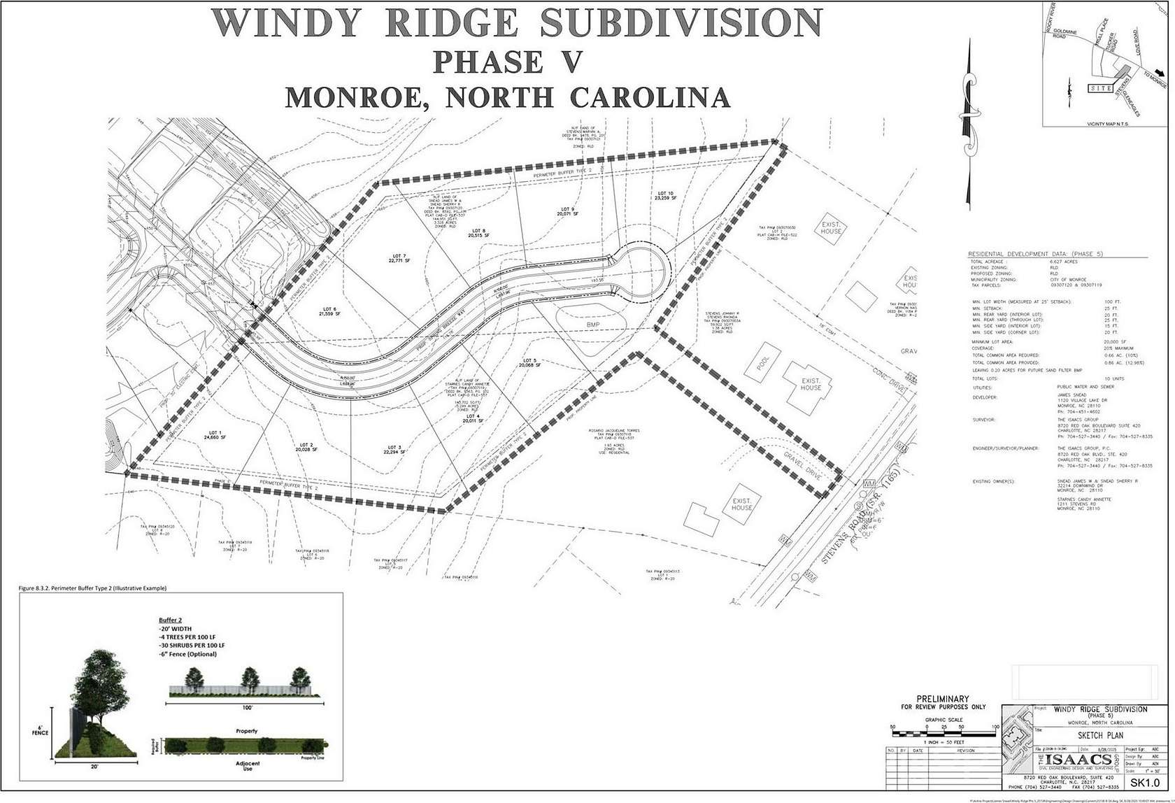 3.3 Acres of Residential Land for Sale in Monroe, North Carolina