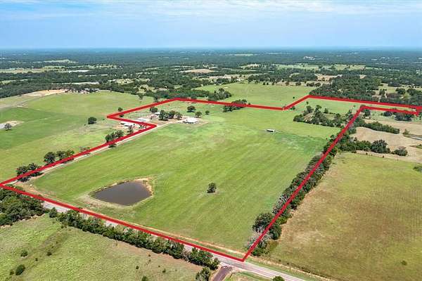 75 Acres of Agricultural Land with Home for Sale in Grand Saline, Texas