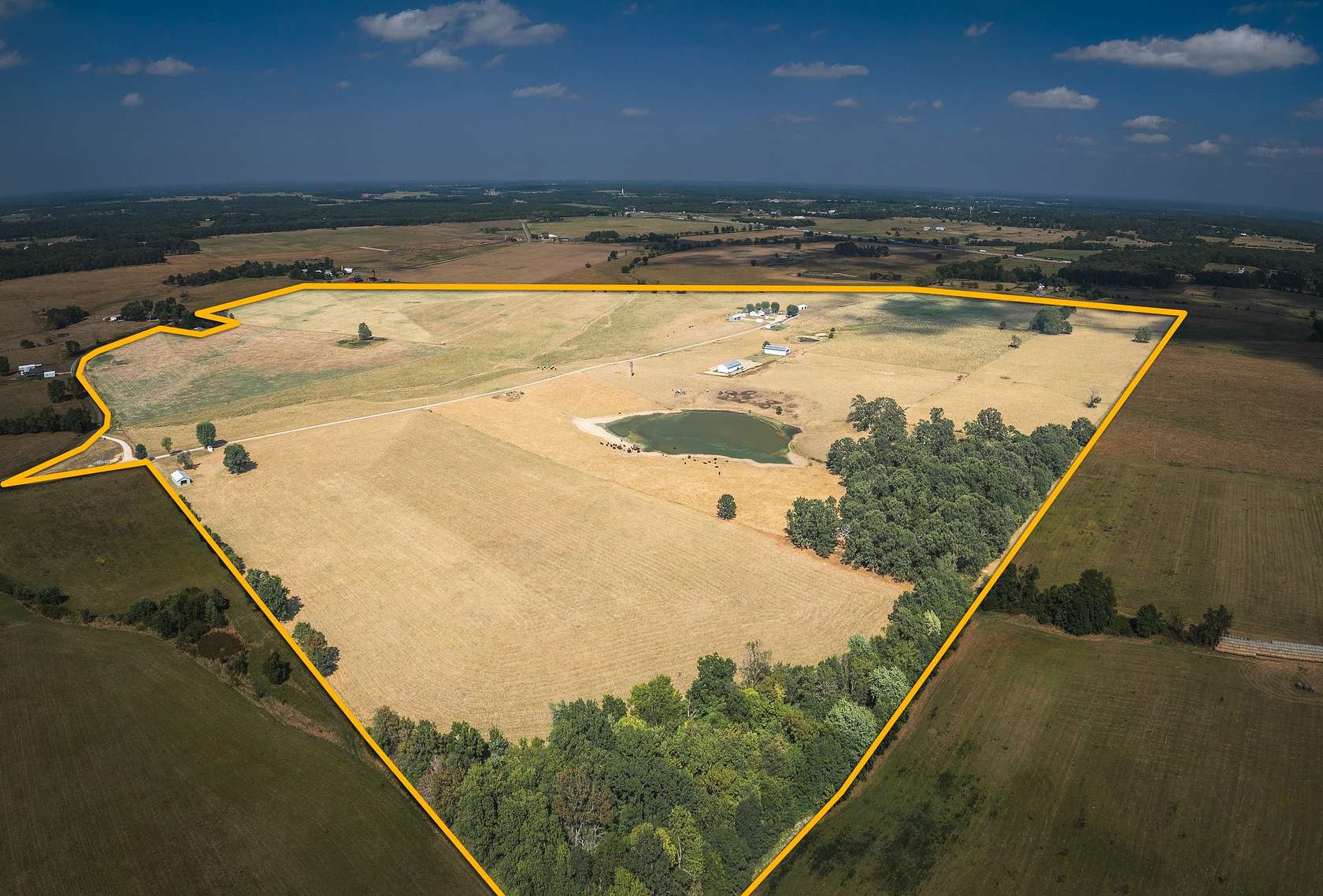 194 Acres of Agricultural Land with Home for Sale in Conway, Missouri