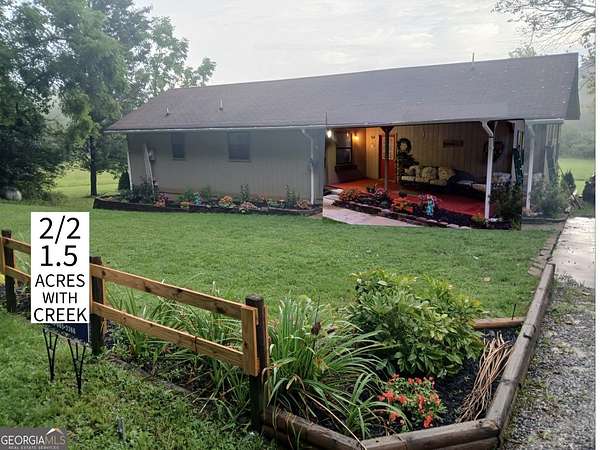 1.5 Acres of Residential Land with Home for Sale in Young Harris, Georgia