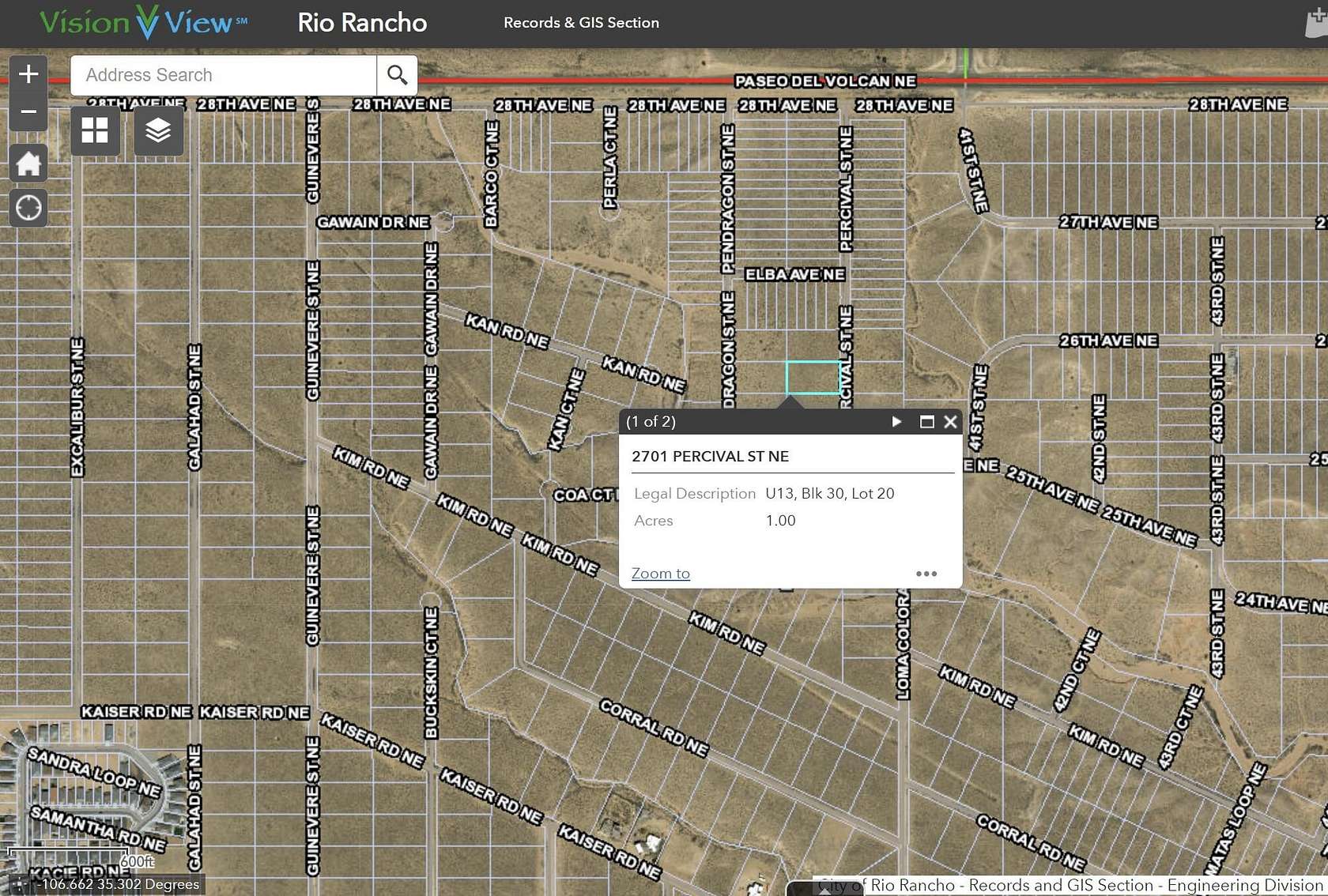 1 Acre of Land for Sale in Rio Rancho, New Mexico