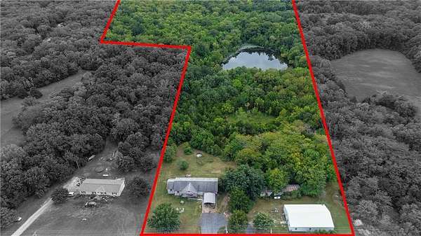 31 Acres of Recreational Land with Home for Sale in Kingsville, Missouri