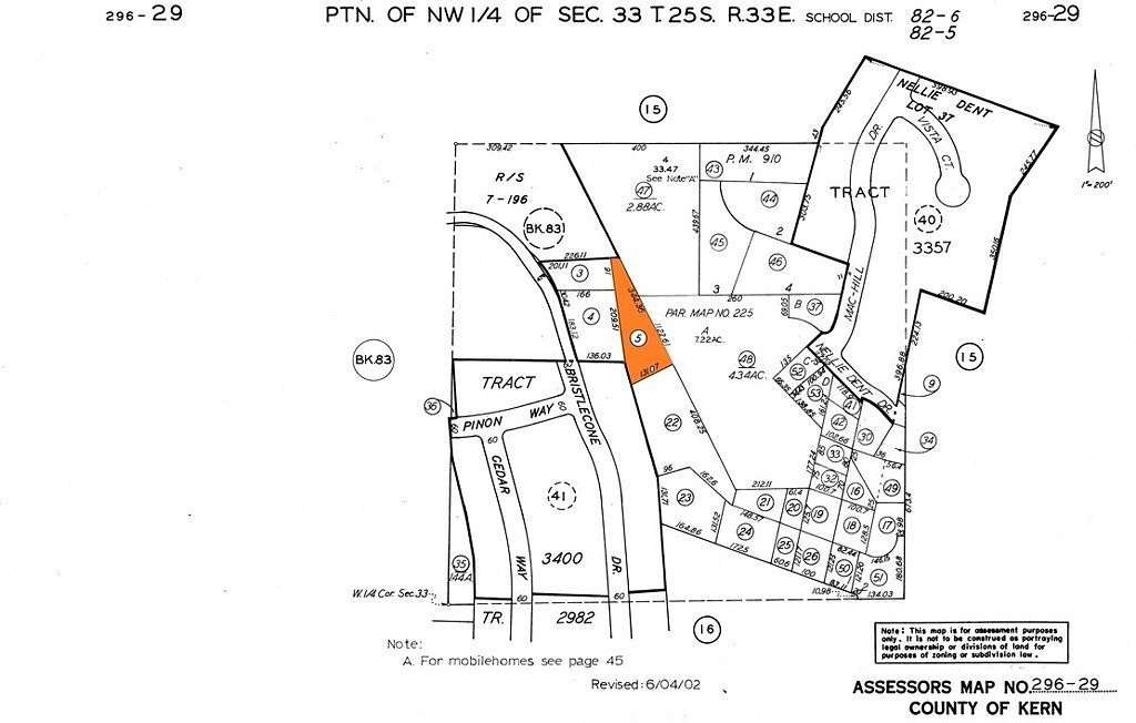 0.67 Acres of Residential Land for Sale in Wofford Heights, California