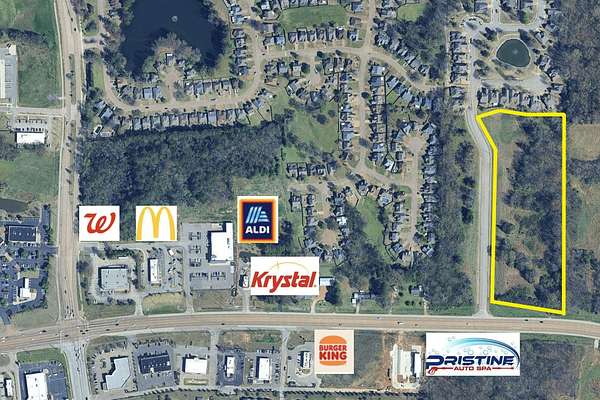 9.8 Acres of Commercial Land for Sale in Lakeland, Tennessee