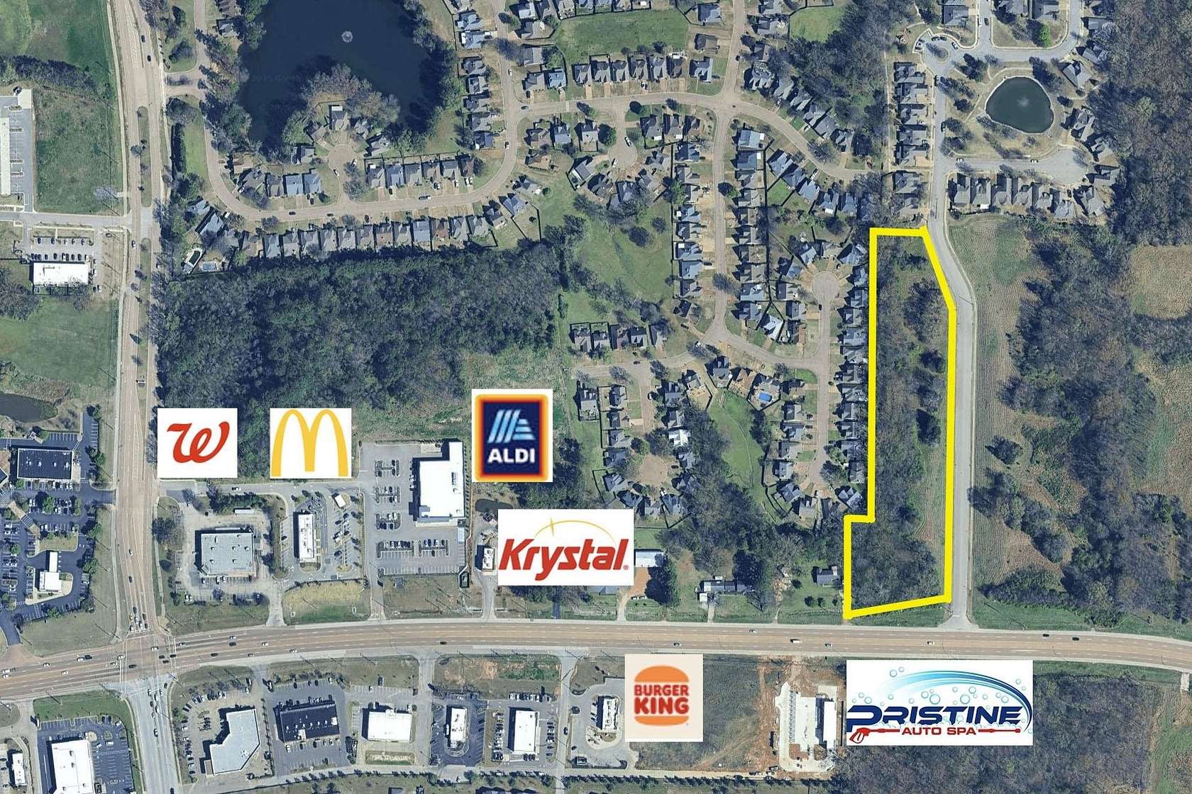 4.49 Acres of Commercial Land for Sale in Lakeland, Tennessee